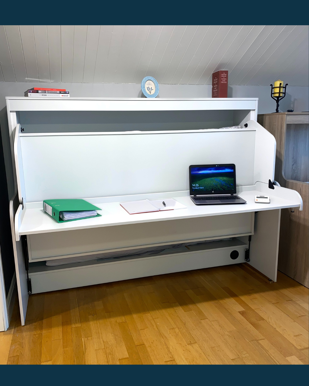 The Academic - Horizontal Hiddenbed with Desk - Single