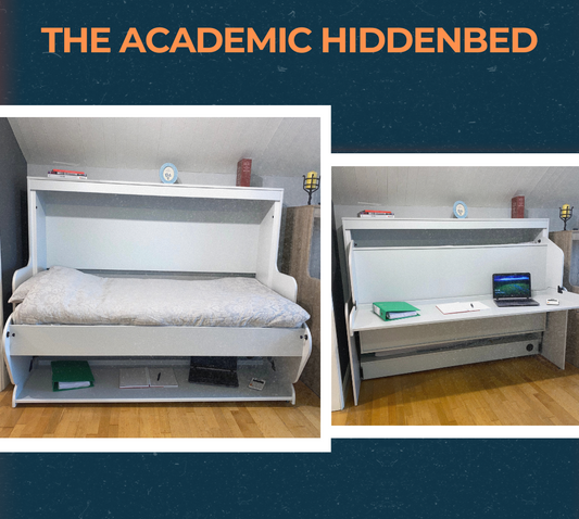 The Academic - Horizontal Hiddenbed with Desk - Single