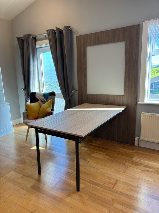 Pull Down Table  A table when you need it, invisible when you don’t.